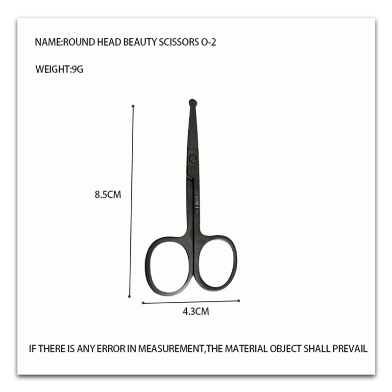 Косметические ножницы с заостренным кончиком O-1/круглой головкой O-2